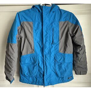 Lands End Winter Jacket Kids 14-16 Boy‎ Girl Grow A Long Blue Coat